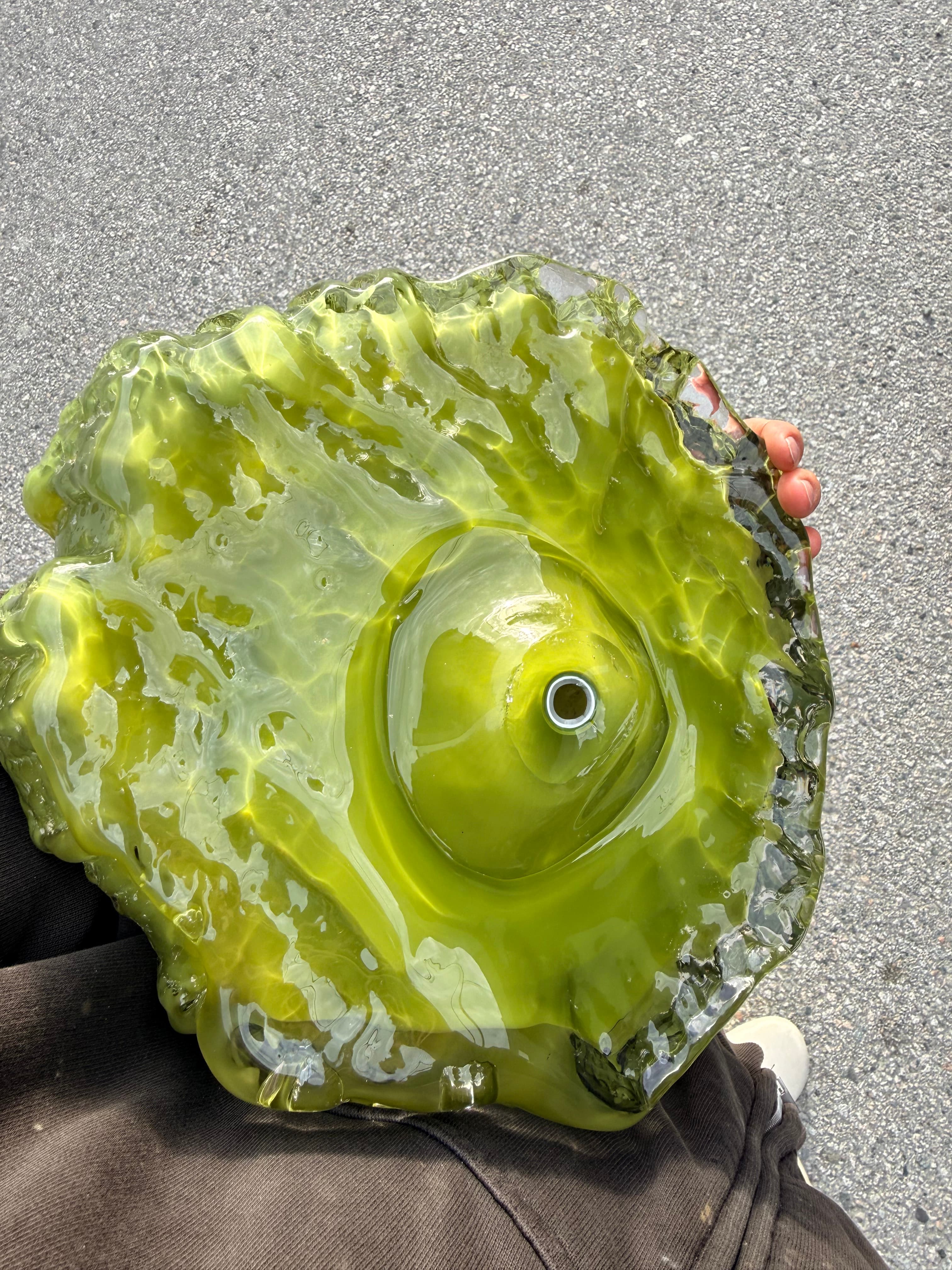 POGO, cast glass, studio image